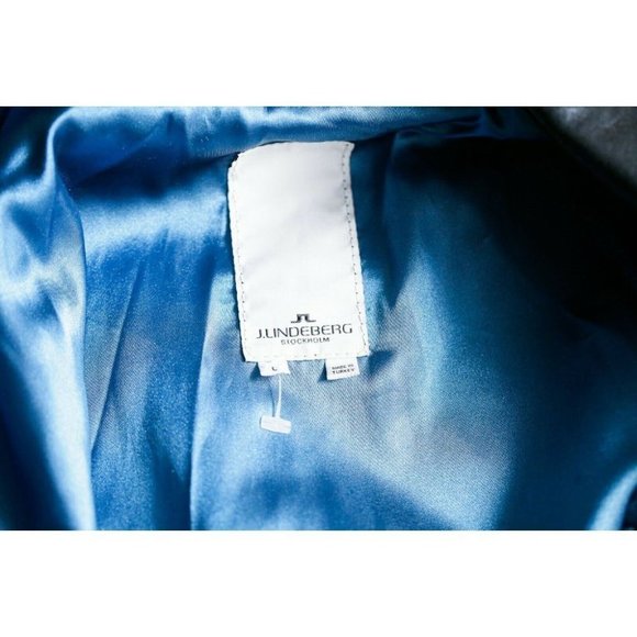 J.Lindeberg Men's Black Leather Classic Jacket w Chunky Zippers L - Picture 7 of 9